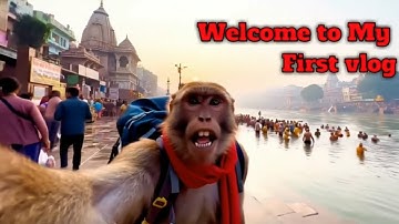 MY FIRST VLOG || MONKEY BLOG ON HARIDWAR #vlog #haridwarvlog#monkeyvlog #monkeyvlogger #monkeyvlogs