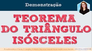 Teorema do triângulo isósceles - Demonstração