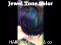 Jewel Tone Peacock Galaxy Unicorn Hair done by Ashley of HAIR by Christine &amp; co