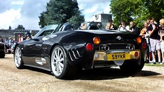 Spyker C8 Spyder - revs and sounds at Wilton House
