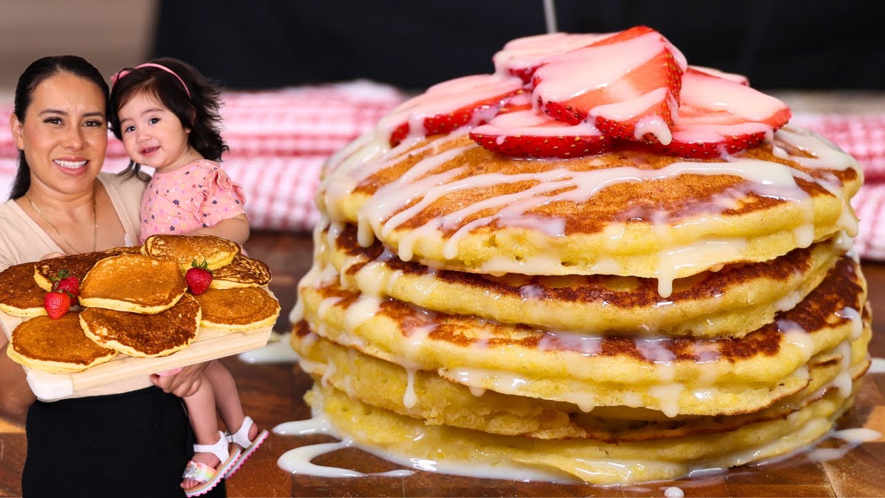 ¡Un Desayuno Diferente! PANCAKES de ELOTE mira lo Facil que Son |