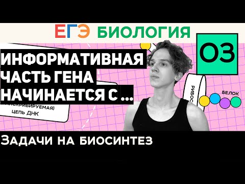 #3 Информативная часть гена начинается с | Задачи 27 на синтез белка | ЕГЭ Биология