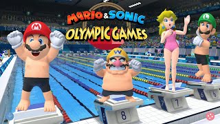Mario & Sonic At The Olympic Games Tokyo 2020 Swimming All Character Switch