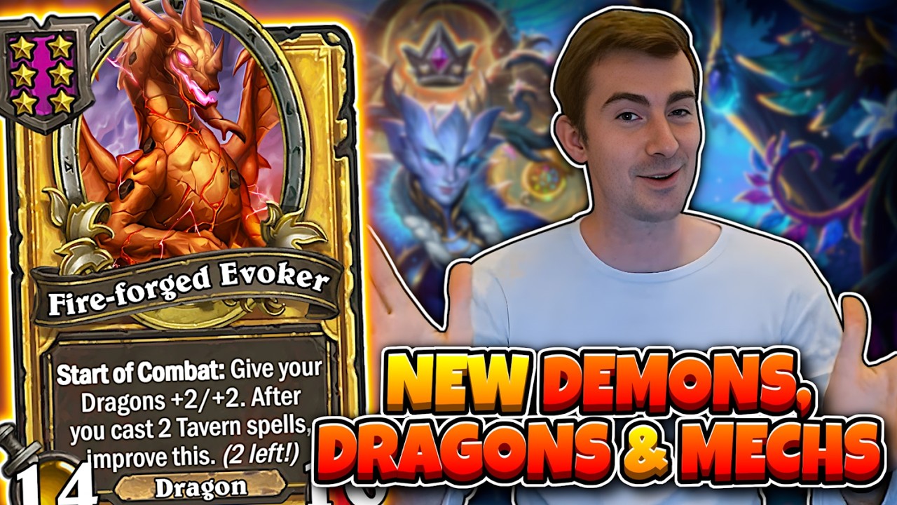 NEW Dragons, Demons and Mechs Revealed! | Hearthstone Battlegrounds