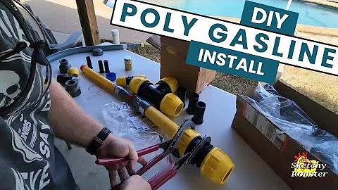 DIY Home owner installed gas feed, we utilized Home Flex poly pipe system from Home Depot.