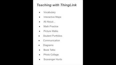 Teaching with ThingLink- Ideas