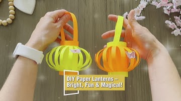 Bright Paper Lanterns – Easy DIY Craft! #papercraft #papercrafts #diy