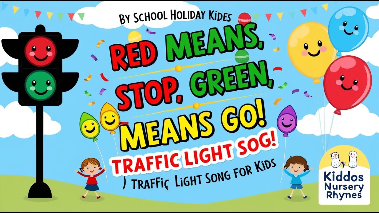 Red Means Stop, Green Means Go! 🚦 Traffic Light Song for Kids