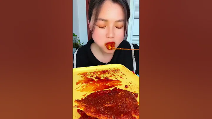 ASMR MUKBANG. Eating Meatballs With Meat Enoki Mushroom Spicy Yummy. #shorts 2024