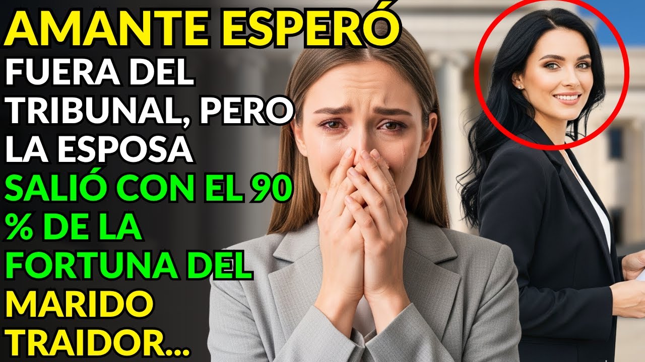 LA AMANTE ESPERÓ FUERA DEL TRIBUNAL, PERO LA ESPOSA SE QUEDÓ CON EL 90 % DE LA FORTUNA DE SU MARIDO.