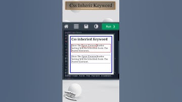 𝐂𝐬𝐬 𝐈𝐧𝐡𝐞𝐫𝐢𝐭 𝐊𝐞𝐲𝐰𝐨𝐫𝐝 | #css #inherited #keyword #html #style #css3 #html5 #colors @Educationslearning