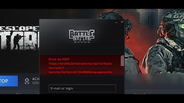Fix Escape from Tarkov Error On POST Error 0 PC