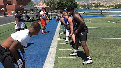 2022 4-star OT Josh Conerly competing stars the Gi...