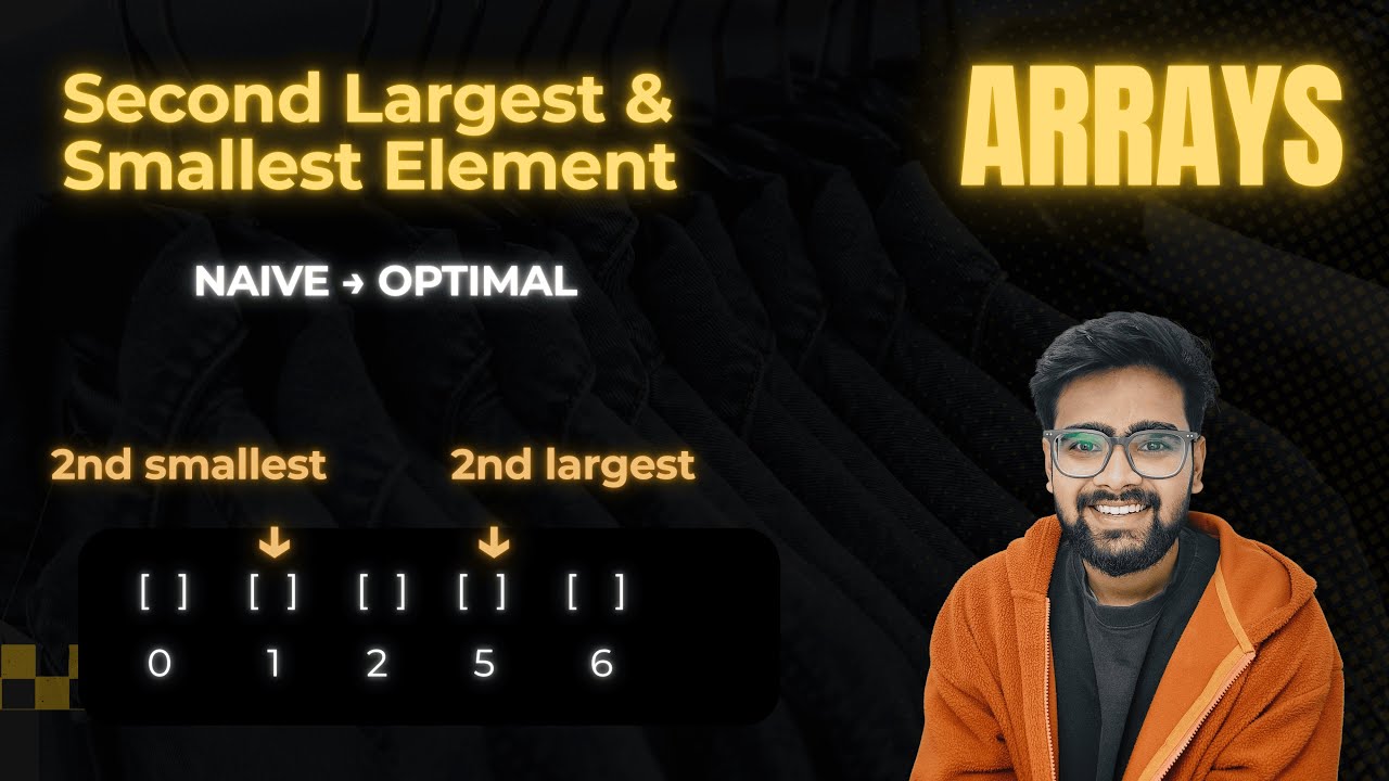 Second Largest & Smallest Element in an array | DSA Brain Training Series | Shivam Shakya | Hindi