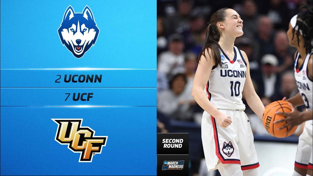 UConn vs UCF - NCAA womens tournament second-round highlights