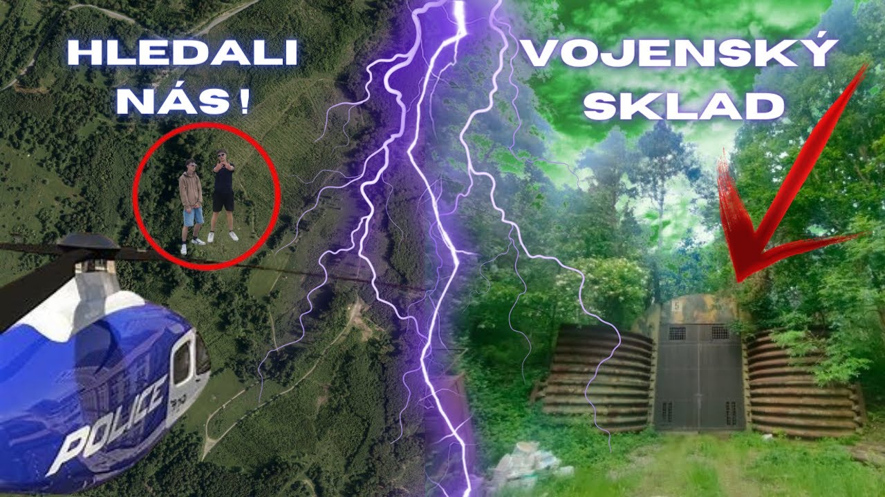 ÚTĚK PŘED POLICEJNÍM VRTULNÍKEM! - Opuštěný vojenský sklad