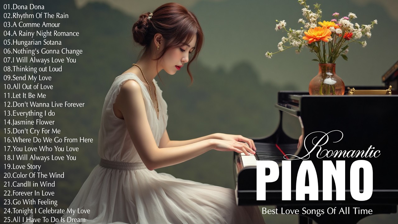 Greatest 200 Romantic Piano Love Songs Instrumental - The Most Beautiful Love Songs Of All Time