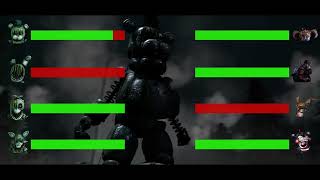 Fnaf Salvaged Vs Drowned Aniamtronics With Healthbars