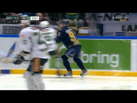 Andreas Jämtin tacklar Tollefsen + snacket [HV71 vs FBK 2013]