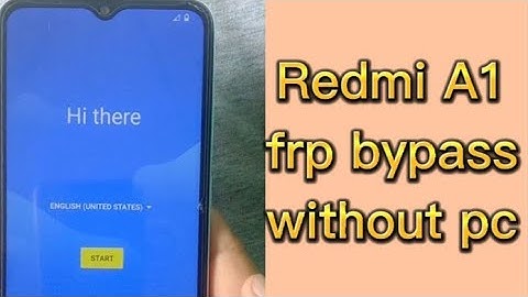 Redmi a1 (220733SG) Frp bypass without pc