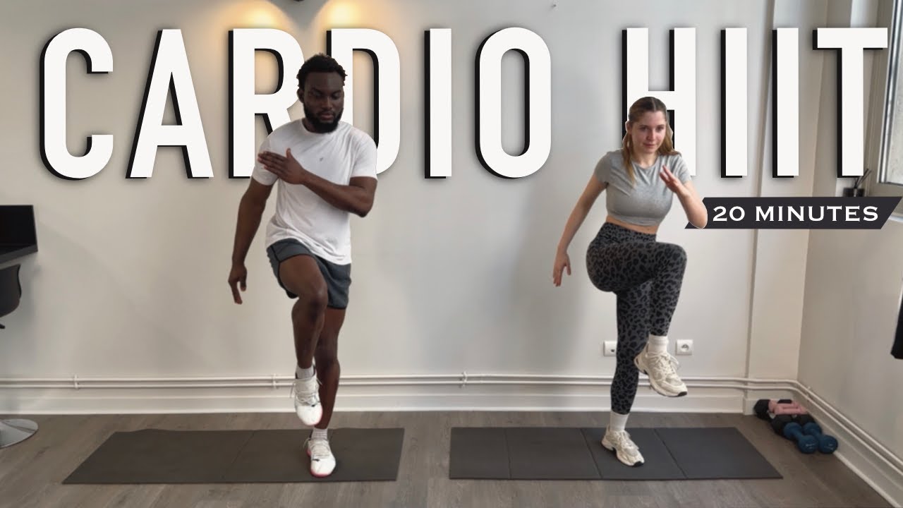 20 MIN CARDIO HIIT WORKOUT - ALL STANDING - No equipment, No Repeats, Full Body