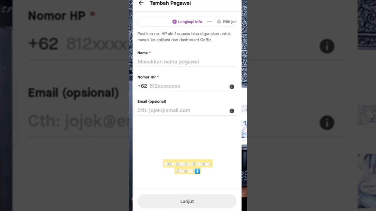 Membuat akun cadangan Gofood Partner 🍽️