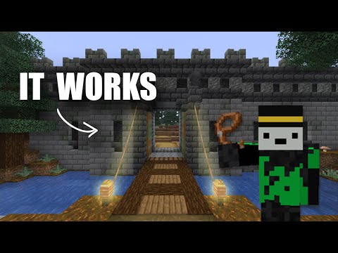 I made a working Drawbridge in Minecraft