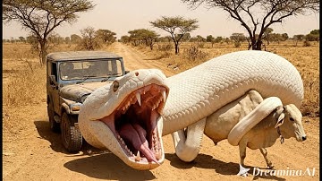 rescue animal: Brave Calf Runs for Help to Save Mom from GIANT PYTHON