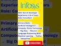 🚨Infosys Is Hiring Consultant Role|Apply Referral Jobs Across India!#shorts #sworldtechjobs
