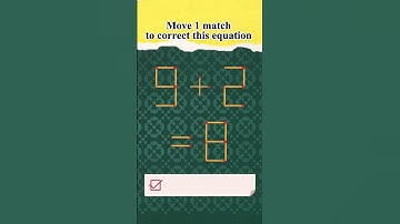 Мatchstick puzzle №116 Move 1 match to correct this equation