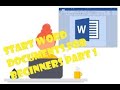 Start Word Documents for Beginners Part 1