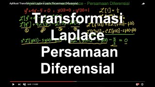 50. Aplikasi Transformasi Laplace pada Persamaan Diferensial