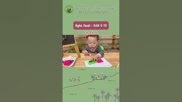 Nghệ thuật : DÁN Ô TÔ 🚗 của các em bé lớp nhà trẻ Nôbita thật đáng yêu 😍.  #mamnonxutra