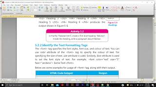 Chapter#5 Designing Website (Programming Practice) Text Formatting part1 Class 9th Computer Science