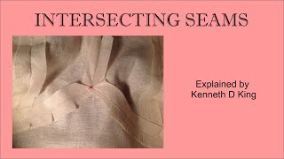 How to sew Intersecting Seam by Kenneth D King