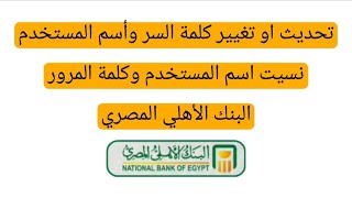 نسيت كلمة السر  البنك الأهلي المصري تغيير كلمة المرور واسم مستخدم برنامج الأهلي موبايل nbe Mopile screenshot 5