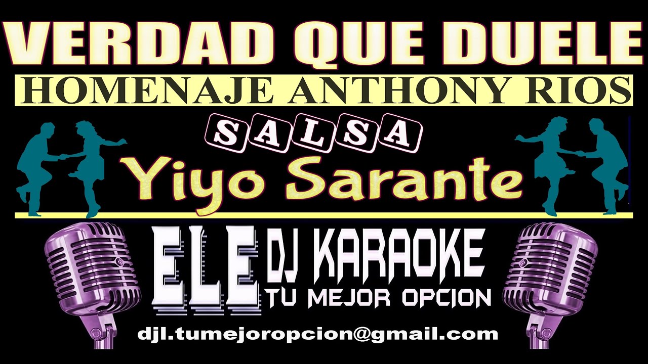 Yiyo Sarante Verdad que duele ♫ SALSA ♫ DEMO KARAOKE ♫ YouTube