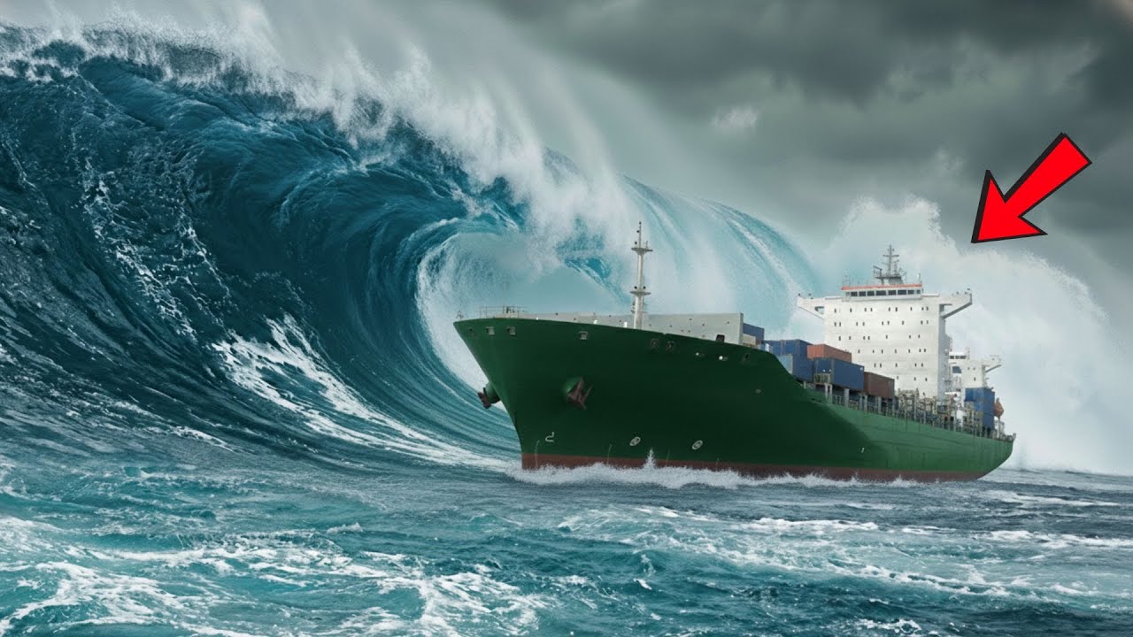 MEGA TSUNAMI VS MASSIVE CARGO SHIP | ULTRA-REAL OCEAN DISASTER SIMULATION