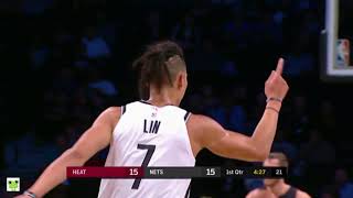 Jeremy Lin&#39;s Offense &amp; Defense Highlights 2017-10-06 Nets vs Heat