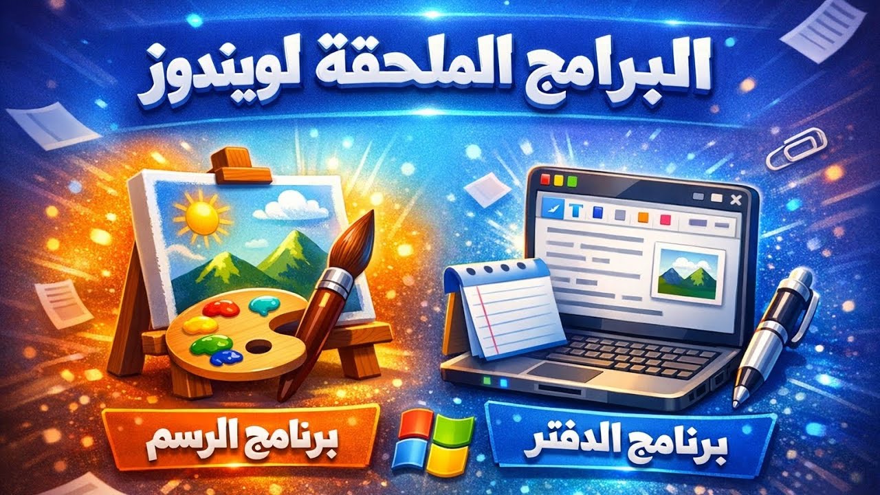 البرامج الملحقة لويندوز (برنامج الرّسم Paint و برنامج الدّفتر Wordpad) لسنوات الأولى متوسط 