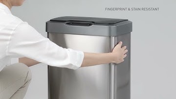 EKO Mirage-T 50 Liter / 13.2 Gallon Touchless Rectangular Motion Sensor Trash Can