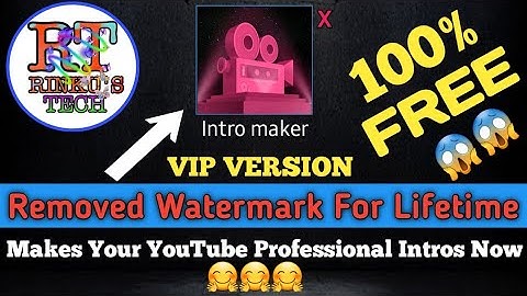 How to remove Intro Maker Watermark Free for Lifetime 100%Works 🔥🔥//Without Watermark intro apps