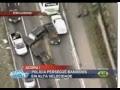 Dramatic police car chase ended up in horrible traffic accident