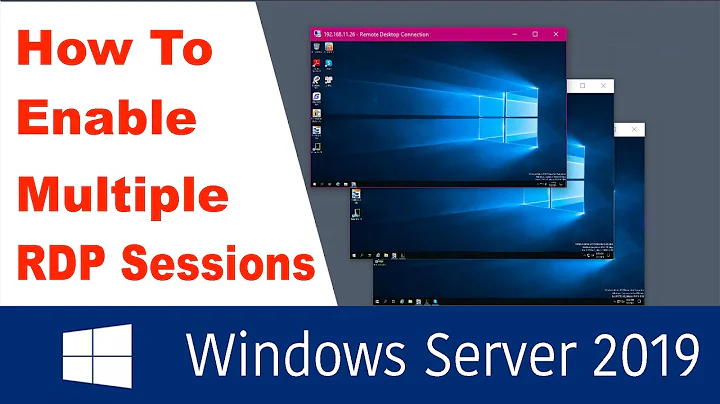 Enable multiple RDP sessions on Windows Server 2019