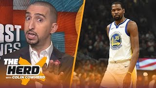 Nick Wright on Kevin Durant throwing shade at LeBron, talks paying Dak Prescott and more | THE HERD