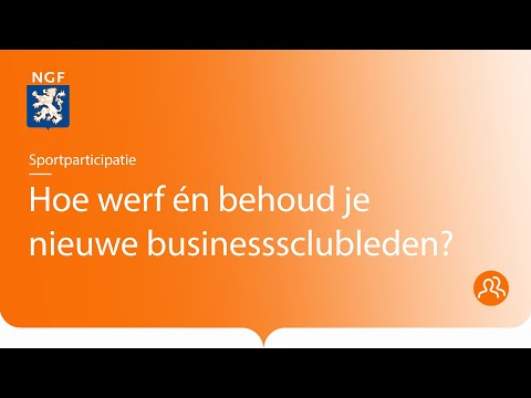 Webinar sportparticipatie: hoe werf én behoud je nieuwe businessclubleden