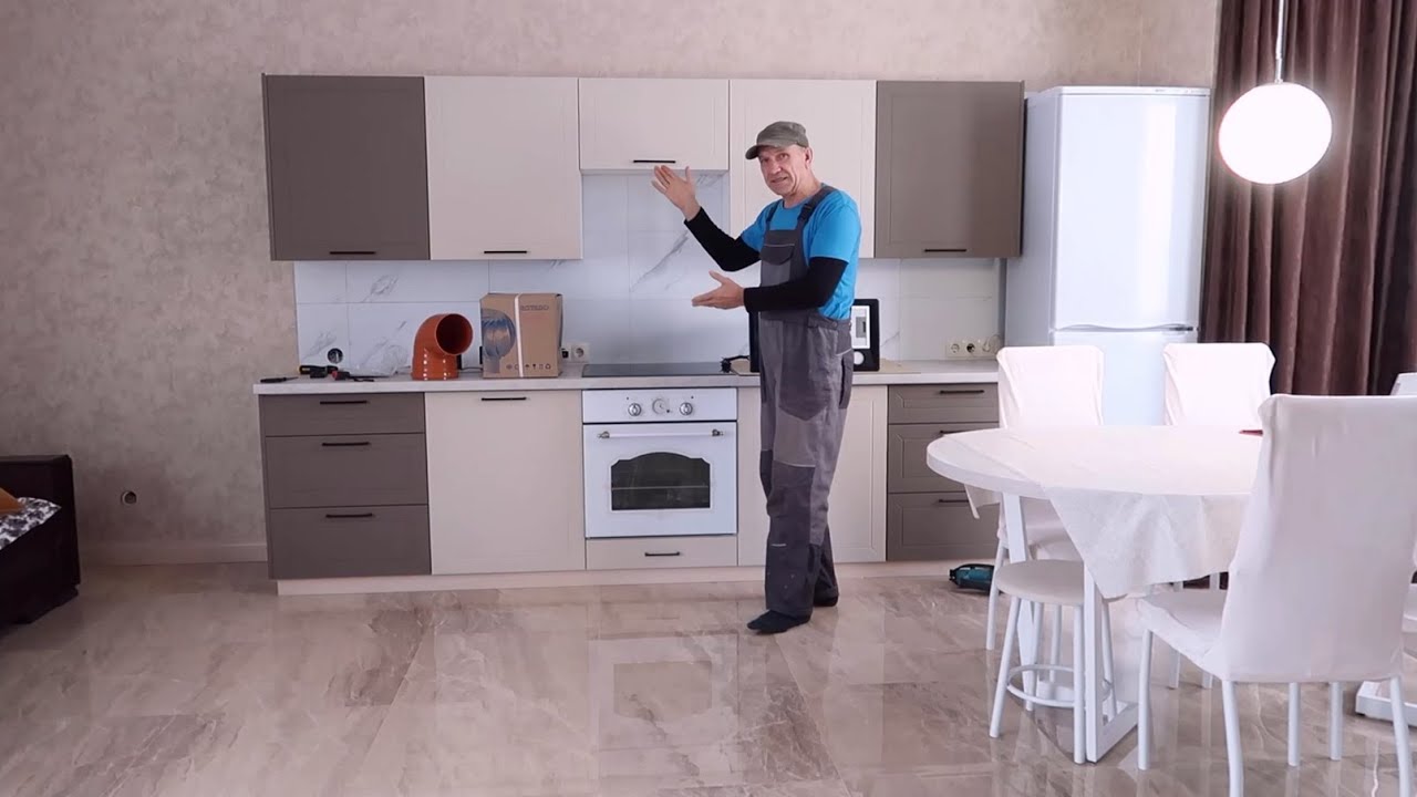 Как вмонтировать вентиляцию в кухонный шкаф ч.1 - YouTube