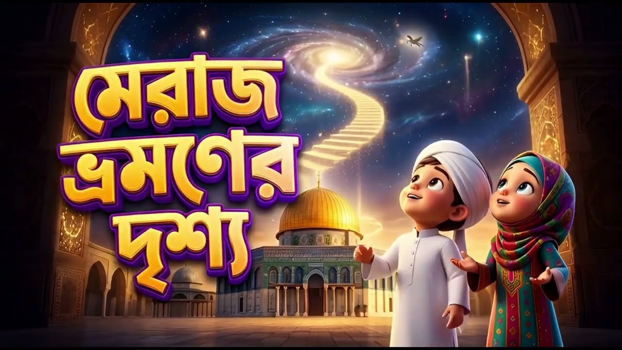 মেরাজের বাস্তব দৃশ্য || সাওদা ও সাফওয়ানের এডভেঞ্চার || ai islamic cartoon || কার্টুন ভিডিও ||