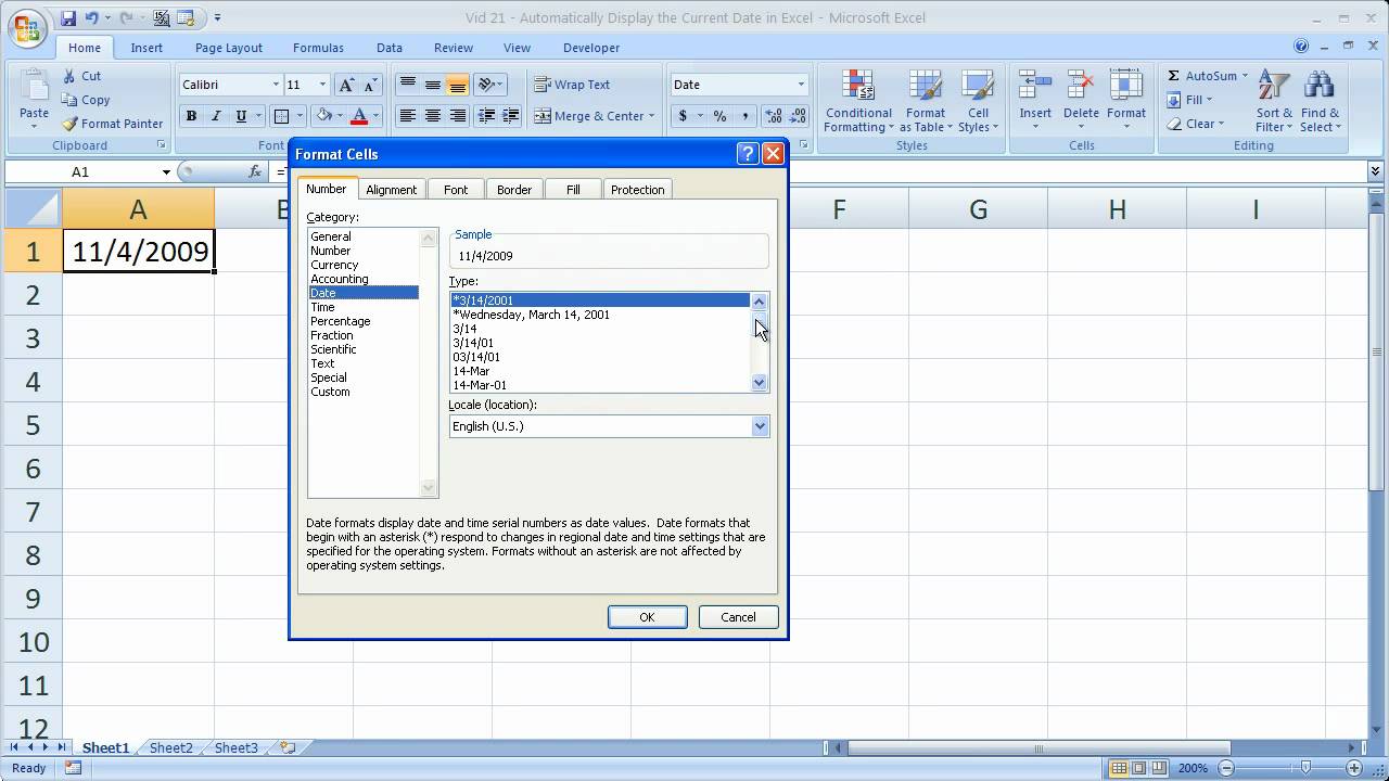 Excel TODAY function to insert today's date and more