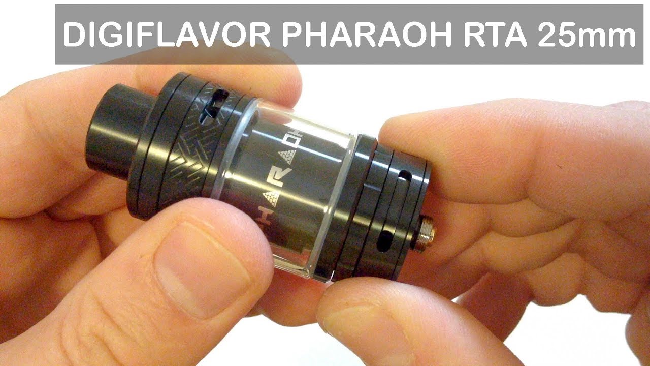 Digiflavor Pharaoh RTA 25mm - Gearbest.com - YouTube
